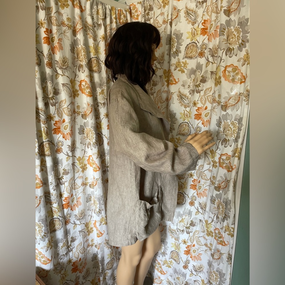 100% linen jacket Roni Rabl L Beige - Picture 3 of 8